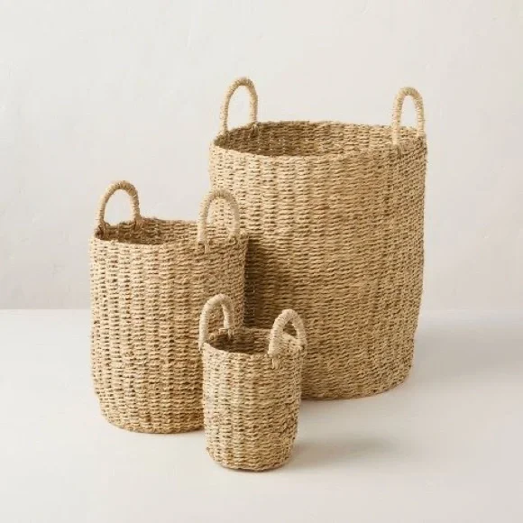 HEARTH & HAND NWT. Twisted Seagrass storage basket -large - Picture 4 of 6